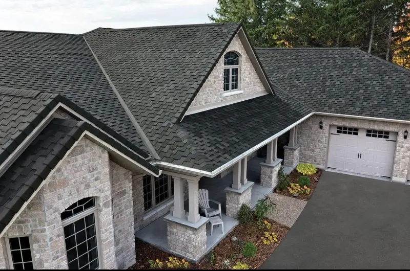 Shingles stone house